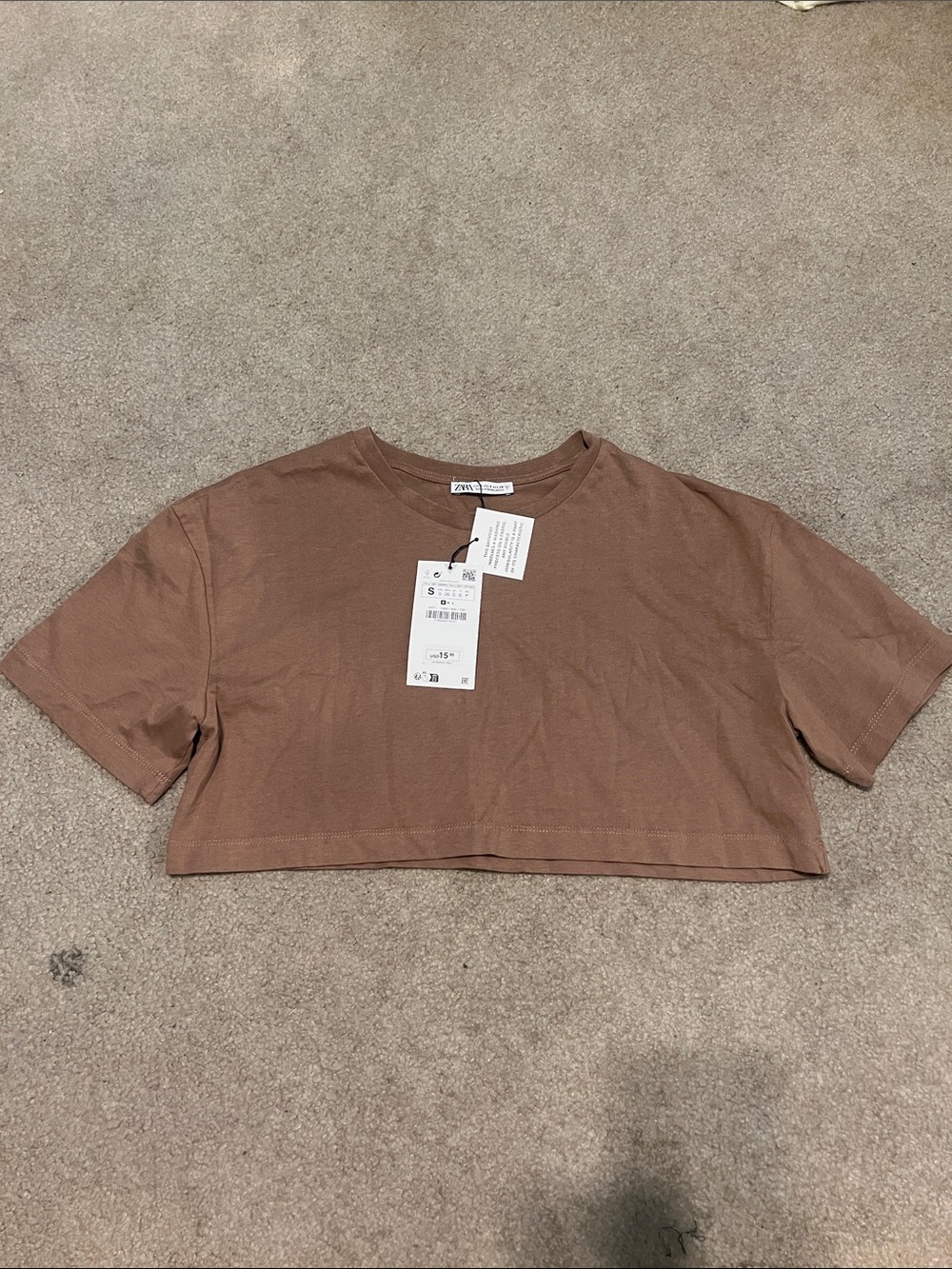 Zara cropped boxy tee